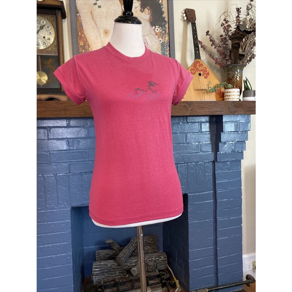 KAVU Baby Doll Tee Graphic Print T Shirt Size S 90s Y2K VINTAGE